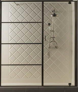CROWE - Wall-mounted metal shower panel with hand shower by Park Avenue - view 3
